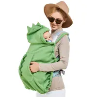 在飛比找蝦皮購物優惠-嬰兒背帶罩連帽彈力斗篷多功能嬰兒卡通斗篷防風新生兒加厚保暖推