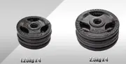Total 43.5kg - 120cm Curl Bar Barbell Weight Set + 36cm Dumbell Bar Weight Set