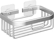 NYSUZHOUJI Toilet Roll Holder Wall Mounted Shower Caddy Hanging Bathroom Accessory Bathroom Organiser Bathroom Storage Baskets Bathroom Shelf for Bathroom Kitchen Verandah(Silver)