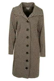 Zig Zag Knit Coat--NOU-72791A
