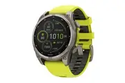 Garmin Fenix 8 Solar Sapphire Smart Sports Watch (Titanium with Amp Yellow and Graphite Band, 47mm)