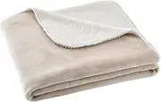 MyHouse Cosy Sherpa Throw - Natural