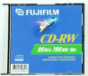 Fujifilm 80-Minute 700 MB CD-RW Compact Disc Rewritable Brand New - Jewel Case