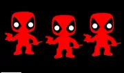 Mini Deadpool - 3 PACK - Red Vinyl Decals, Marvel, Comic, Toys, Figures, Car