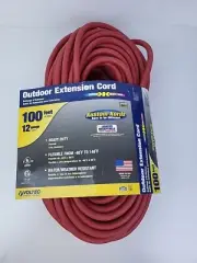 Voltec 05-00117 100-Ft 12/3 SJTW Red/Black U-Ground Kwik Kustom Extension Cord