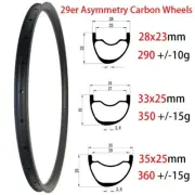 Super Light 29er Mountain Bike Carbon Fiber Rim Asymmetry Tubeless Bicycle Wheel