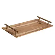 SOGA 39cm Brown Rectangle Wooden Acacia Food Serving Tray Charcuterie Board Home Decor