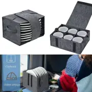 Felt Board Dish Cup Storage Bag Rack Thickened Camping Tableware Container RV AU