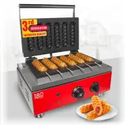 Hotdog Waffle Maker | Waffle Iron for Corn Dogs | 6 Waffles on a Stick