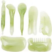 Gatuida 7Pcs Gua Massage Tools Scraping Board for Beauty Treatments Comfortable Grip Smooth Edges for Family and Friends