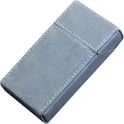[ARKCHIU] Leather Cigarette Case, Slim Carrying Case for 20pcs Slim Size Cigarettes, Carrying Box for Traveling Blue,One Size