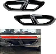 2Pcs Car ABS Rear Exhaust Muffler Tail Tip Cover Trim Decorative Compatible For VW Passat Sedan B8 2016 2017 2018 2019(Glossy Black)
