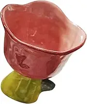 NAMOARLY Decorative Tulip Cup Ceramic Dessert Bowl for Ice Cream Yogurt and Pudding Versatile Multi Purpose Container for Home Bars and Restaurants Elegant Design