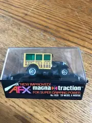 AFX '29 Model A Woodie Standard AFX Slot Car in Black w/ Woodgrain #1746 w/Box