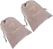 Simplify Your Space Hair Dryer Fabric Bag Compact Drawstring Organizer for Travel