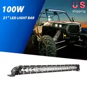 Super Mini 21inch 100W Led Light Bar Combo Single Row Work Driving Light 4x4 22"