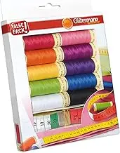 Gütermann Thread Set with Tape Measure, Polyester, Multicolor, 100m