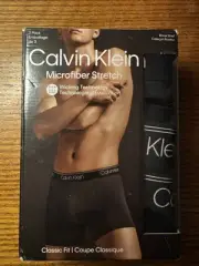 NEW 3 Men’s Calvin Klein Microfiber Stretch Boxer Brief Size Large