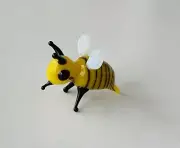 BEE~Collectible Hand Blown Art Glass Figurine~Handmade Tiny Animal~UNIQUE