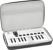 Musiin Premium Velvet Hardshell Case Compatible with Arturia MiniLab 3 Case MiniLab MkII 25 Slim Keyboard Controller Cover Arturia Midi Controller Synthesizer Case (Grey)