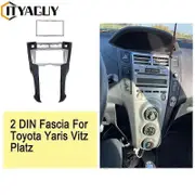 2 DIN For Toyota Yaris Vitz Platz 2005 2006 2007 2008 2009-2011 Car DVD/CD Radio Stereo Fascia Panel Frame Adaptor Fitting Kit
