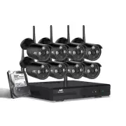 NNEDSZ -CCTV Wireless Security Camera System 8CH Home Outdoor WIFI 8 Bullet Came