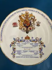 AYNSLEY CHARLES AND DIANA ROYAL WEDDING COMPORT BOWL 1981 IN NEW CONDITION M