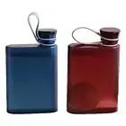 400ml Flat Water Bottle Travel Flask, Portable BPA Free Slim Water Bottle Cup
