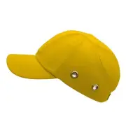 6 Packs - Lucent Path Yellow Baseball Bump Cap - Safety Hard Hat Protection Caps