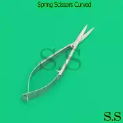 Spring Scissors 10.5cm 8mm Blade CURVED Ophthalmic Surgical Instruments