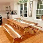 Slabs Restaurant & Bar Made To Order Handmade Epoxy Resin Accacia Wood Custom