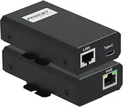Procet Gigabit USB c to ethernet poe Splitter,PoE Hat IEEE802.3at PoE+ Input to USBC Device 5V,9V,12V,15V,20V up to 27W,PT-PTC-at poe Splitter Suitable for Computers, MacBook, Google WiFi，Raspberry Pi