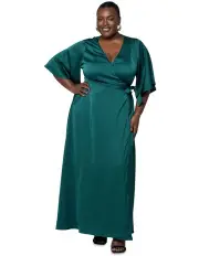 [Pink Dusk] Glitz And Glam Maxi Dress in Dark Green
