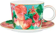 Maxwell & Williams Teas & C's Tropicana Breakfast Cup & Saucer 400ML Blue Gift Boxed