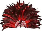 [Oxtxuzdm] Women's Sequined Feathered Headband Exaggerated Headdress with Elastic Band for Carnivals Party Performs and Special Eve