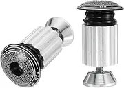 uxcell Bar End Plugs Aluminum Handlebar End Caps Bike Plugs 0.6oz Expanding Locking for MTB Road BMX Fixed Gear Bike, Black