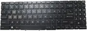 Laptop Blue Monochrome Backlit Keyboard for MSI Cyborg 15 A12U A12UDX A12V A12VE A12VF A13U A13UDX A13V A13VE A13VF MS-15K1 English US Black Without Frame New