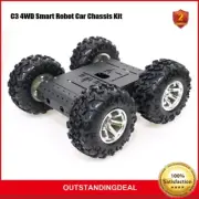 C3 4WD Smart Robot Car Chassis Kit for Arduino Aluminum Alloy Wheels +12V Motors