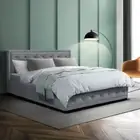 Double Full Size Gas Lift Base Bed Frame With Storage Tufted Headboard Sturdy