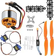 RC Helicopter Fixed Wing Set, 2212 1400KV 30A Brushless Motor 8060 Propeller RC Helicopter Accessory Kit for Remote Control Helicopter Model