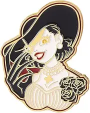 [SONGCHANGJEWELRY] Bela Dimitrescu Daughter Brooch Pin - Halloween Vampire Cosplay Costume Accessories - Game Figure Merch Women Jewelry Gift Resident