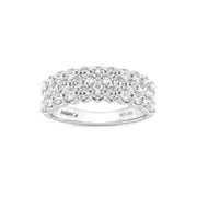 Bevilles Multi Row Ring with 1.50ct of Laboratory Grown Diamonds in Mirage Sterling Silver and
