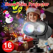 Christmas Snowflake Projector LED Moving Ocean Wave Snowfall Laser Light Outdoor