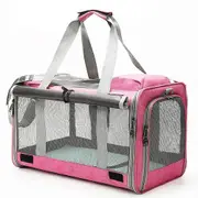 Cat Carrier Bag Portable Foldable Pet Carrier for Small Cats and Dogs with Large Opening Breathable pink