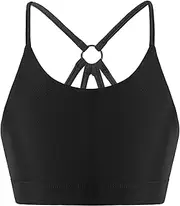 [FEESHOW] Kids Girls Active Multi-Straps Workout Running Gym Yoga Sports Bra Vest Tops for Gym Workout