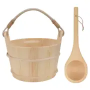 1 Set wooden Bath Bucket wooden Water Bucket japanese soaking tub Sauna Spa