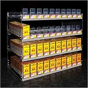 [CARLLEE] Cigarette Display Case, Auto Cigarette Pusher, Clear Matchbook Pusher Tray, Wall Mounted Candy Rack for Convenience Stores(91.5x28.4x55cm)