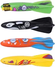 Diving Pool Toy Underwater Swimming Throwing Diving Torpedo Shark,4 Pack ⭐️⭐️⭐️⭐