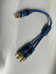 1 Female to 2 Male RCA Y-Adapter Cable Interconnect Foot Home Audio-PACK of 5