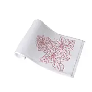 Christmas Print White Table Runner 33 x 180cm